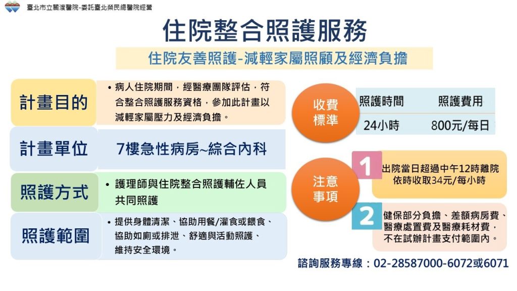 住院整合照護服務海報